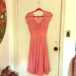 Gorgeous vintage pink chiffon dress